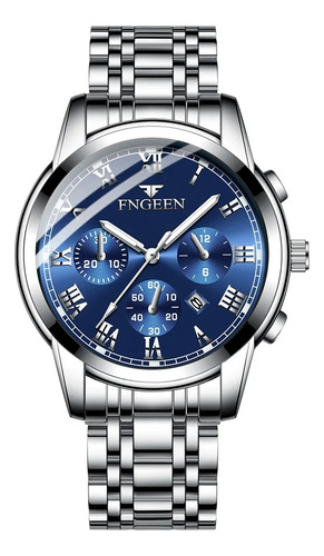 Relojes Luminosos De Acero Inoxidable Blanco Para Hombre