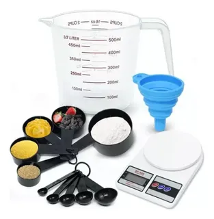 Juego De Tazas Y Cucharas Medidoras