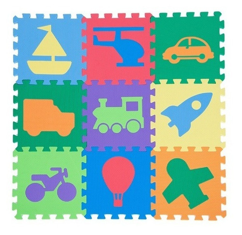 Imagen 3 de 5 de Piso De Goma Eva Encastrable Multieva X9pcs 30x30cm 93207