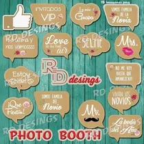 Comprar Kit Imprimible  Photo Props Boda-1-   15 Imagenes  Png