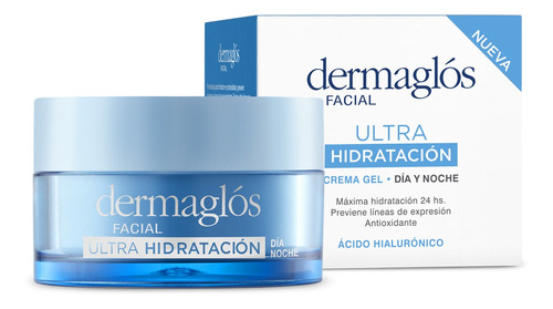Imagen 1 de 4 de Crema Gel Dermaglós Dia Y Noche Ultra Hidratacion 50g