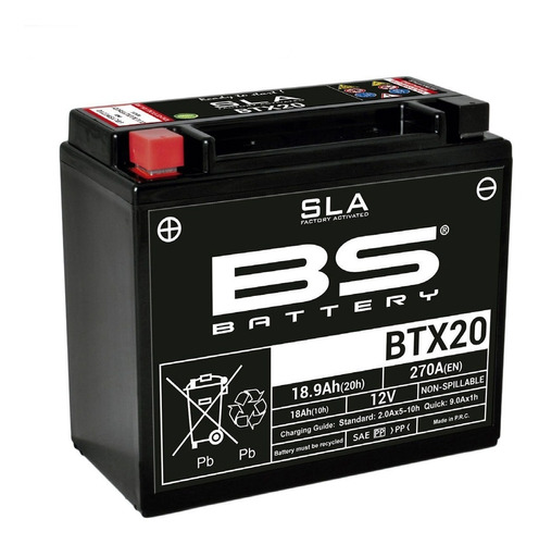 Bateria Bs Battery Btx20 Gel Harley Xlx Xr1000 83-85 Emporio