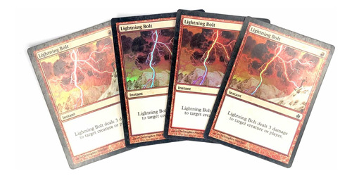 Lightning Bolt Foil X4 - Carta Original Magic The Gathering