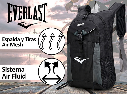 Imagen 7 de 10 de Mochila Everlast Running Liviana Trekking Deporte Diseño New