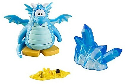 Boneco Club Penguin Serie 8 Dragão Azul Dragon Blue Disney