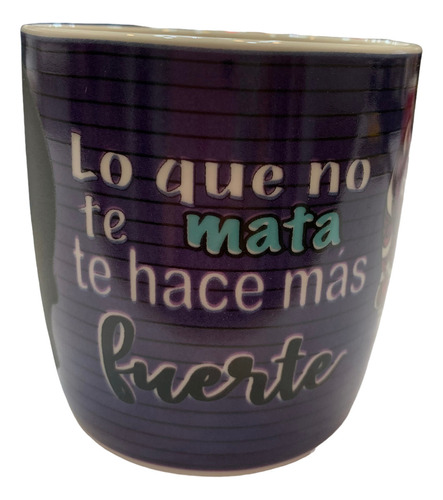 Taza De Calaca De Porcelana De Color Morado De 300ml