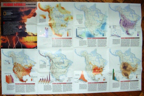 Mapa Nat Geo Estados Unidos Canada Mexico Peligros Latentes