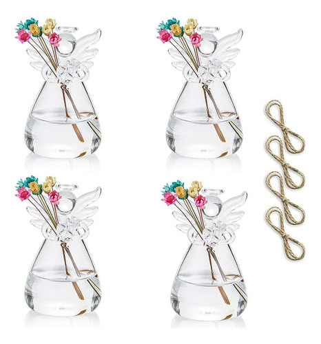 Sziqiqi Clear Glass Guardian Angel Jarrones A Granel Para Co