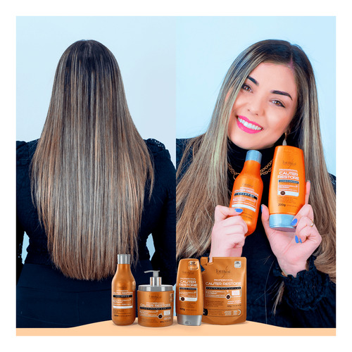 Kit Shampoo E Máscara Capilar Cauterização Cauter Restore