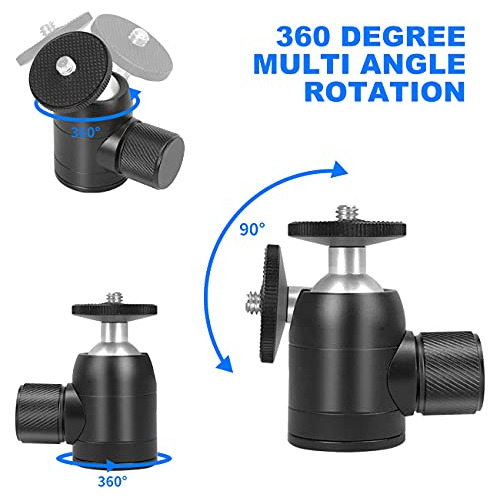 Mini Cabezal Bola Tornillo 1 4 Rosca Giratoria 360 Grado