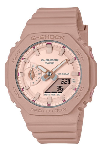 Reloj Casio G-shock Gma-s2100nc4a Oak Lima Dama Rosa Pálido