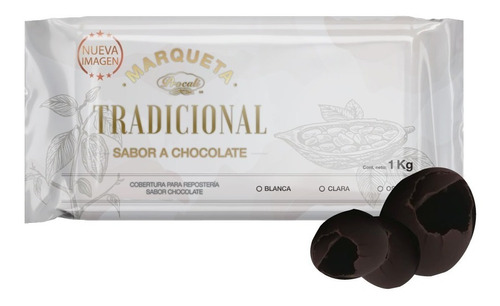 Marqueta De Chocolate Oscuro Tradicional 1 Kg.