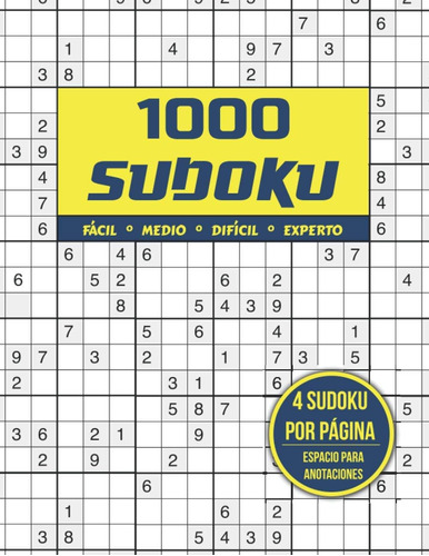 Libro: 1000 Sudoku: Fácil Medio Difícil Experto | Libro