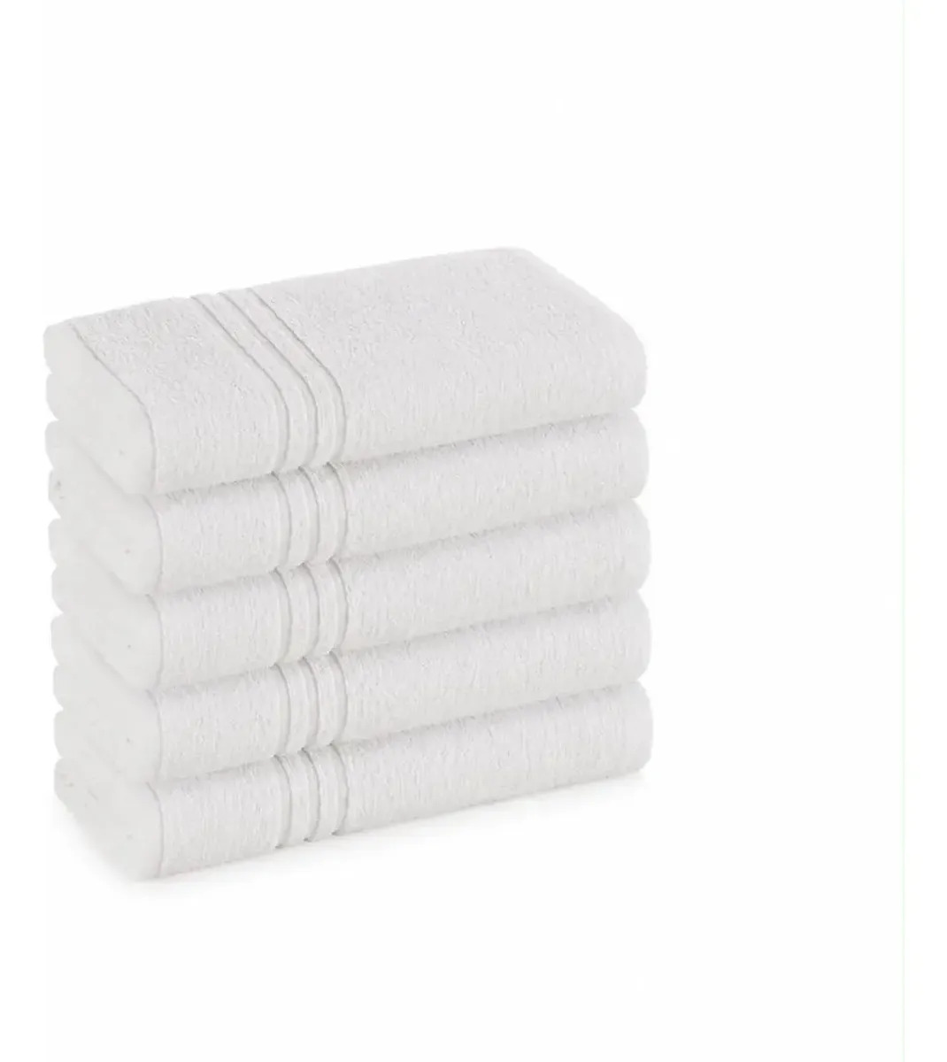 Kit 5 Toalhas De Rosto Onix 400 Gr Hotelaria Premium Karsten Branco Lisa