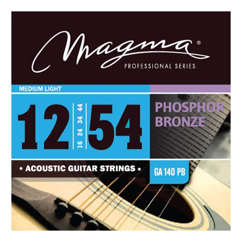 Encordado Guitarra Acústica Magma Phosphor Bronz 09 10 11 12