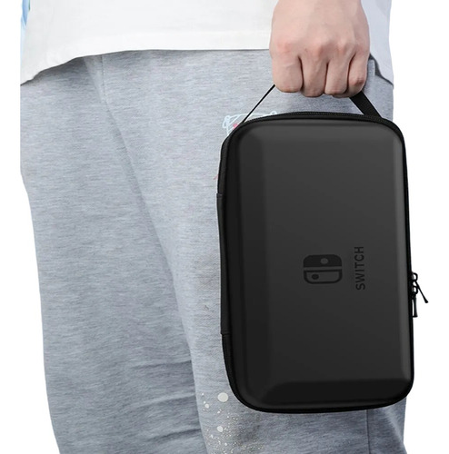 Funda Negra Para Nintendo Switch Oled Y Dock Negro