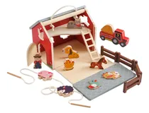 Comprar Wooden Toys Farm Animals Matching Sorting Activity Center