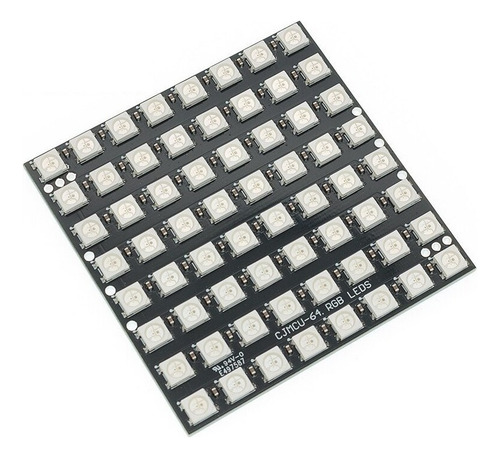 Matriz Rígida 8x8 64 Led Ws2812b 5050 Rgb Para Arduino