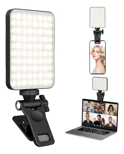 Luz Recargable De Selfie Y Relleno Clip Para Teléfono Y Lapt Color