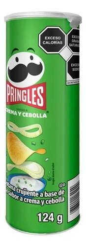 2 Pzs Papas Pringles Sabor A Crema Y Cebolla 124 G