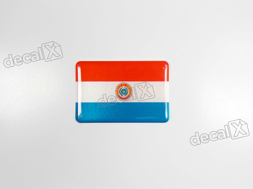 Adesivo Bandeira Paraguai Resinado 4x6cm Bd16