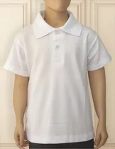 Comprar Remeras Chombas Blancas  Colegiales  Unisex Art 2311