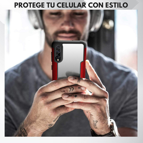 Funda Para Galaxy A50 Con Mica Varios Modelos Antigolpes Verde Piel Color