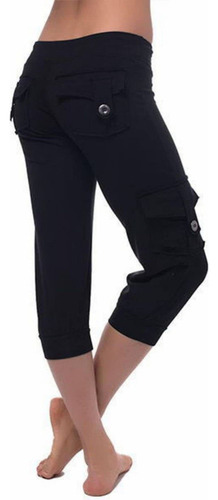 Pantalones Skinny Jogger Mujer Cargo Pants Azul Marino Yoga