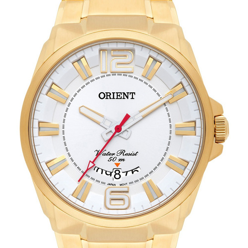 Relógio Orient Masculino Original Dourado Mgss1157 S2kx