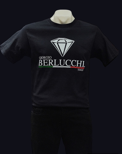Playera Giorgio Berlucchi Cuello Redondo Color Negro Hombre