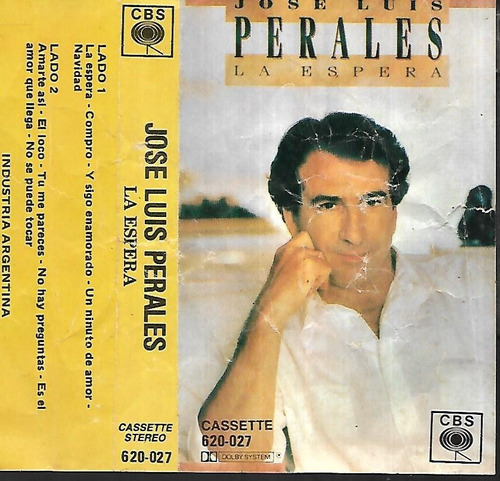 Jose Luis Perales Album La Espera Sello Cbs Cassette Detalle