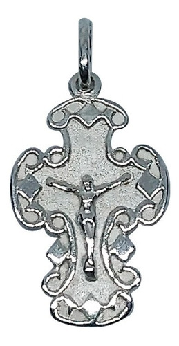 Imagen 1 de 4 de Cruz Dije Medalla Con Cristo Relieve Plata 925 