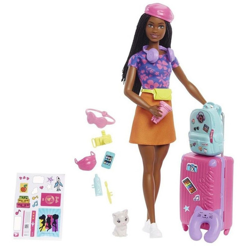 Boneca Barbie Brooklyn Conjunto Viagem Mattel Hgx55
