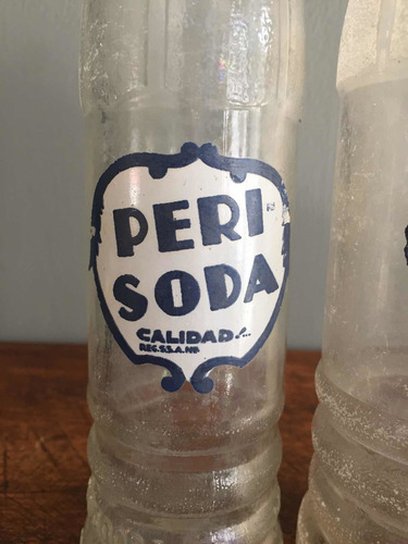 Antiguas Botellas De Refresco Peri - Soda Chica Y Grande !! (Usado)