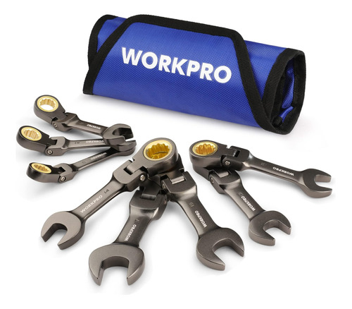 Workpro Juego De Llaves Combinadas De Trinquete Rechoncho Y 