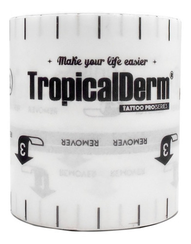 Imagem 5 de 10 de Tropicalderm Fix Pro - Filme Protetor Para Tatuagem - 5x5m