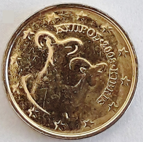 Moneda Bañada En Oro Chipre Año 2008 Con Cápsula - Inversión