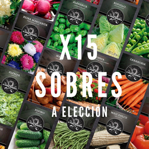 Semillas Huerta Con 15 Sobres A Elección