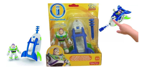 Boneco Imaginext Buzz Lightyear Com Nave Espacial T2740
