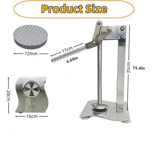 Exprimidor Manual De Frutas Con Mango De Acero Inoxidable