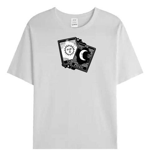 Remera Blanca Unisex Tarot Mod 608