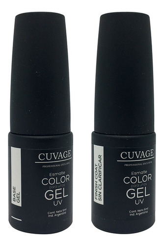 Base Coat + Top Coat Cuvage Esmalte Semipermanente Gel Uv 