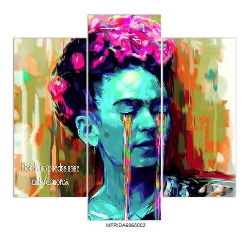 Murales En Madera Frida Kalho  60 X 65  D 002