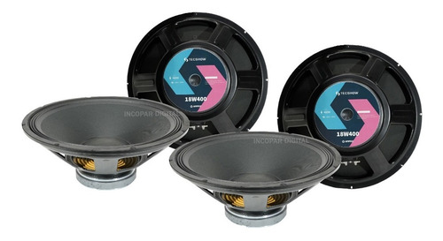 Combo 2 Parlantes Woofer 18'' Pasivo Tecshow 18w400 400w