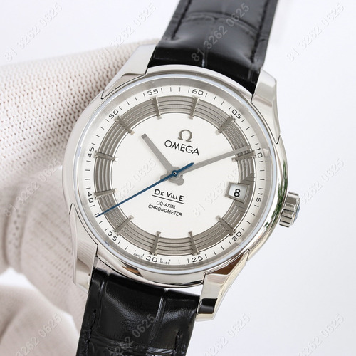 Omega Reloj De Hombre Para Cinturón Con Disco Blanco