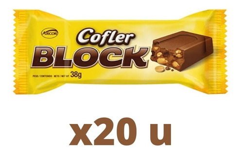 Chocolate Cofler Block X 38 Grms X20 Un *golosinas Del Sur*