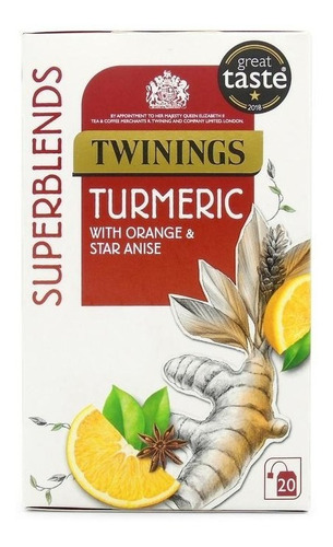 Té De Hierbas 20 Bolsitas Twinings Cúrcuma Naranja Anís