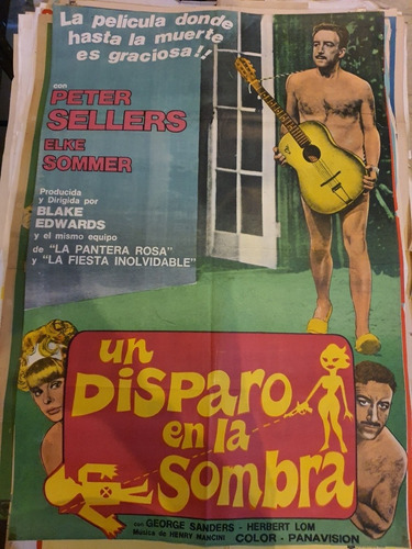 1 Antiguo Afiche De Cine  Orig-un Disparo En La Sombra--654