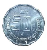 Comprar Moneda 50 Centavos Mexicanos Año 2008 - Monedas De Colección