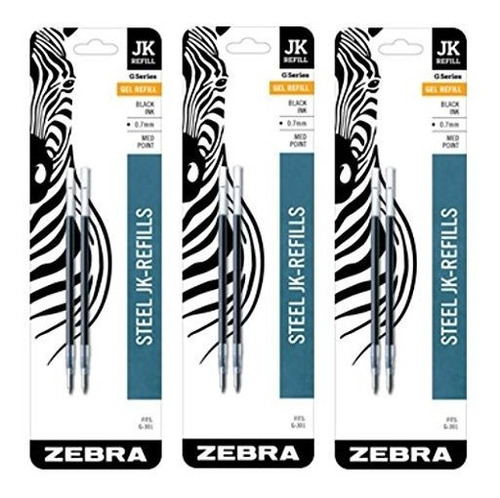 Recargas Zebra G-301, Negro, 2 (pack 3)